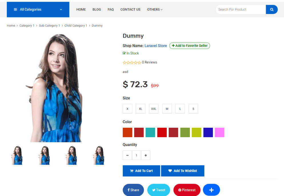 Script for an online clothing store Wordpress